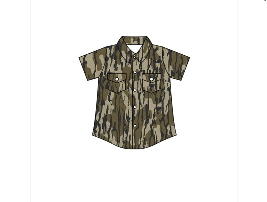 CAMO BUTTON UP