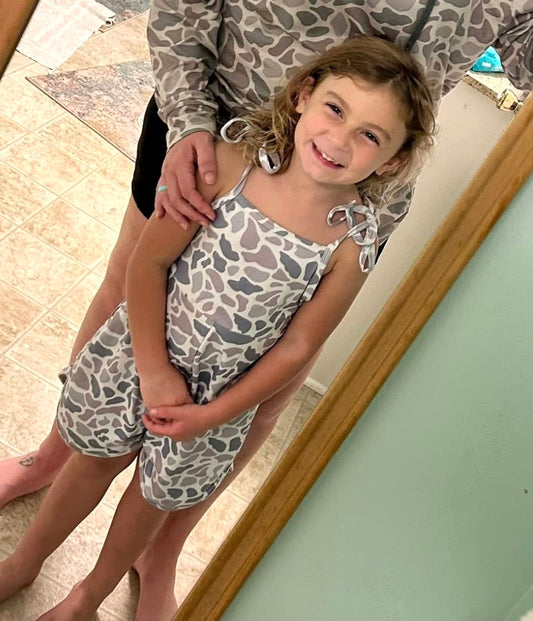 Grey Camo Romper