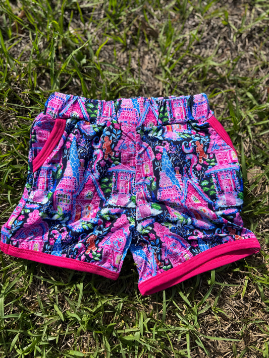 Gingerbread Village Bamboo Shorts