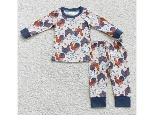 CLUCKIN TIRED PJ SET