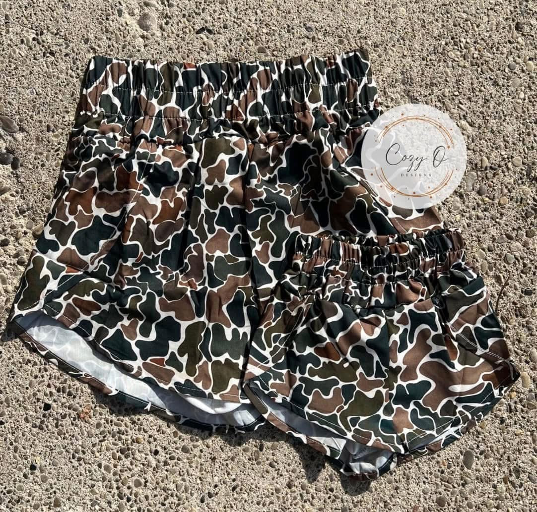 ADULT Duck Camo & BL Camo Mama & Me Shorts