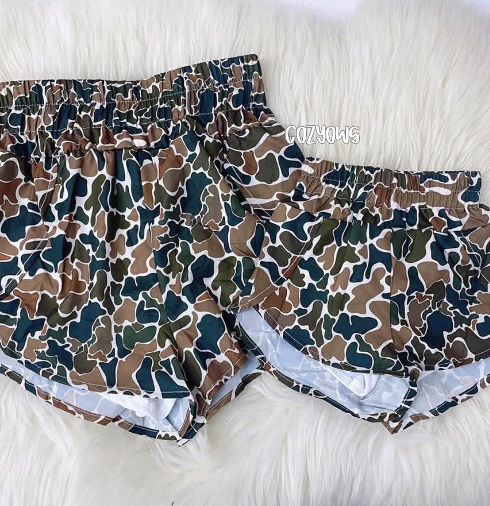 ADULT Duck Camo & BL Camo Mama & Me Shorts